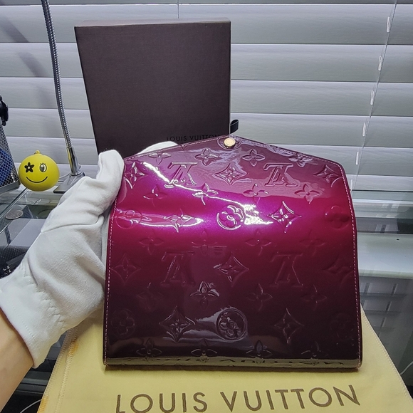 Louis Vuitton Portefeuille Sarah Vernis Wallet Amarant Purple Ombre - Picture 10 of 15